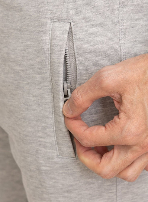 Grey Zipper Sweatpant - Khotwh